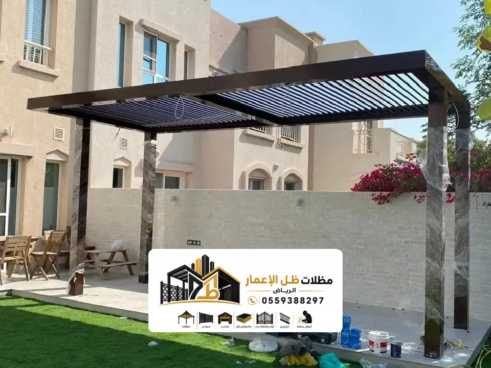 مظلات جلسات خشبية بالرياض