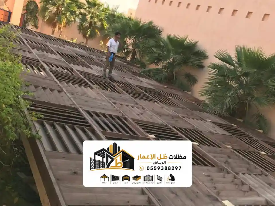 تصاميم مظلات خشب بالرياض